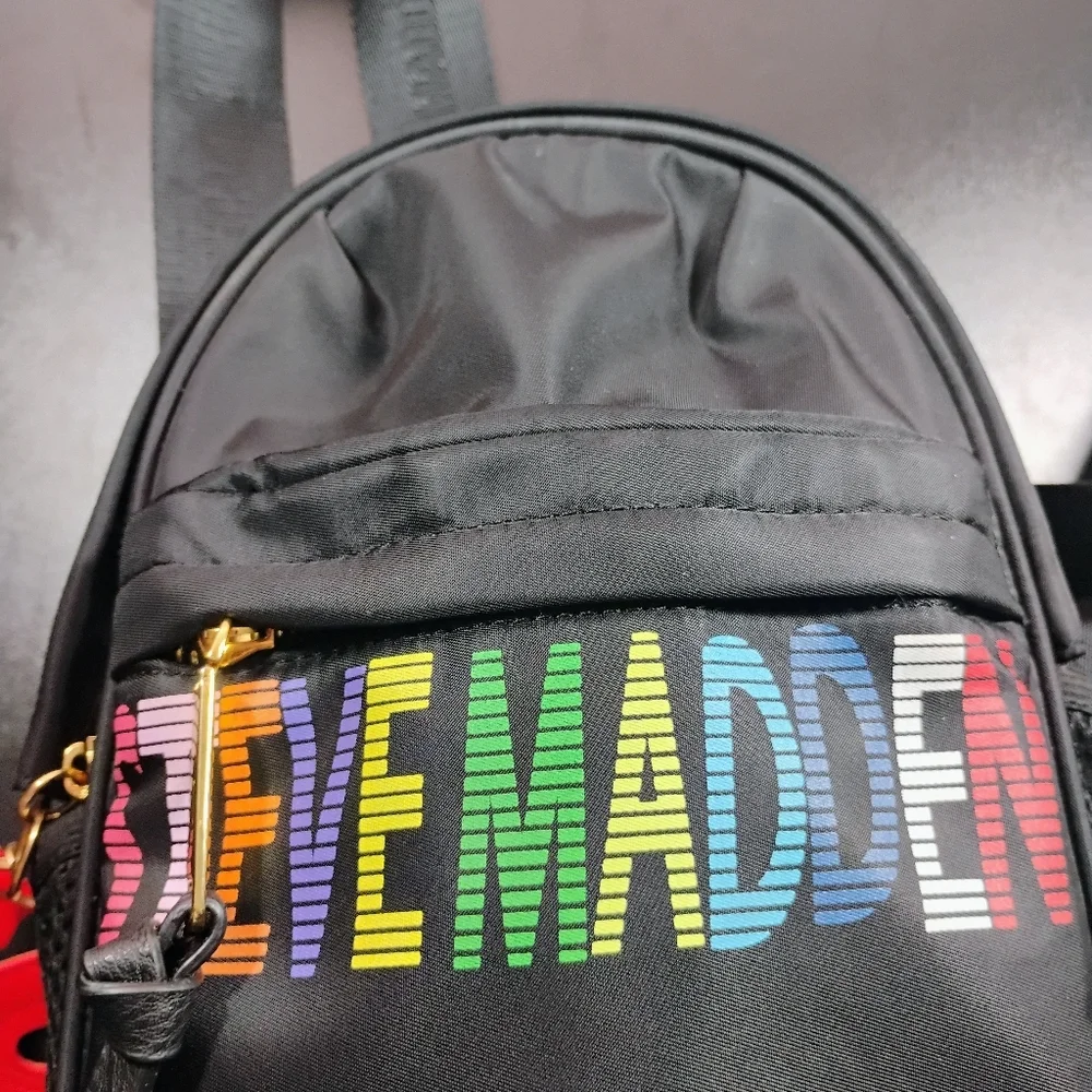 Steve Madden Bminiforce Mini Backpack Black Nylon OS